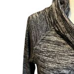 Tahari Sweater Knit Cowl Neck Womens Med Stretchy Oversized Kangaroo Pocket Photo 3