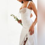 Miss Circle Freddie White Lace Satin Maxi Corset Dress size XXS US 0 Photo 6