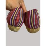 Beacon Women's Striped Multicolor Woven Step In Flats Sz 10N Purple Photo 13