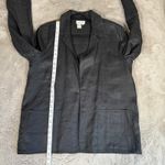 Coldwater Creek  100‎ Linen Blazer Jacket Pockets Open Front Black Size L Career Photo 6