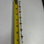 Amber & 925 Sterling Silver Bracelet 7" Fine Jewelry Women's Link Design Photo 4
