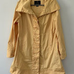 Rainforest Annette Ruffle Front Butter Yellow Packable Rain Jacket L Size L Photo 0