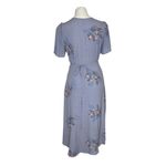 ASTR  The LABEL Adeline Floral True Wrap Dress Blue Pink Medium Photo 1