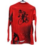 Agoda Red and Black Thermal Cycling Jersey Full Zip Jacket Womens Large Photo 2