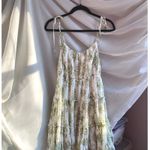 Blu Pepper  Milkmaid Floral Ruffle Cream Mini Dress Large Femme Dainty Cottage Photo 3