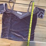 Bear Dance  Plum Velour Crop Top S Photo 4