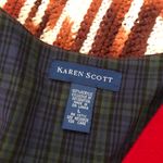 Karen Scott red white Christmas snowman snowflakes jacket vest top sleeveless ugly sweater-L Measurement in pics Photo 5