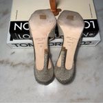 Jimmy Choo Azia 95 Platinum Ice Dusty Glitter Stiletto Sandals Pumps Photo 10