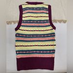 Urban Outfitters Women's Fair Isle Sweater Vest Multicolor Size S Gold accents Photo 2