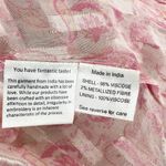 Rococo Sand Candy Blouse Pink Paisley Metallic Long Sleeve Size Medium Photo 11