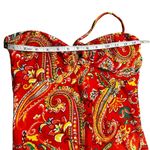 Ralph Lauren Pink Orange Aqua Sunrise Paisley One Piece Bandeau Swimsuit Size 10 Photo 8