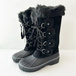 Khombu  Nordic 2 Waterproof Lace-up Fur Boots Black‎ Size 6 Photo 3