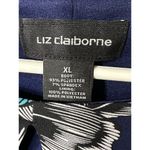 Liz Claiborne  Dress Navy Blue Floral Women’s SizeXL Polyester Spandex Cap Sleeve Photo 2