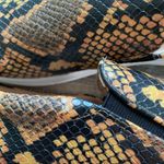 Steve Madden Gills Yellow Snakeskin Leather Platform Slide On Sneakers 9 Photo 6