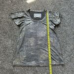 Anthropologie silver metallic short sleeve top size S Photo 8