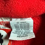Disney Vintage 1990s Red Embroidered Winnie The Pooh/Piglet Fleece Jacket Photo 3