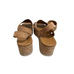 Vince  Women's Brown Leather Jet Platform Sandal Ankle Strap Cork‎ Midsole Sz 10 Photo 3