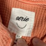 Aerie  Lumberjane Shirt Womens Small Waffle Knit Saturn Peach Orange Oversized Photo 1