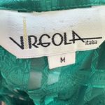 Virgola Italia Shirt Medium Green ShortSleeve Button Up Geometric Collared Retro Photo 7