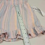 Vanilla Star Jeans Striped Ruffle Hem Women's Shorts Photo 5