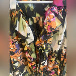 CAbi Floral Sheer Kimono Tie Blouse Style 146 Black Multicolor Medium Li… Photo 3