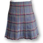 No Boundaries  Skirt Micro Mini Gray Magenta Plaid Pleated Retro Tennis Prep Photo 9