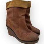 KOAH Brown Leather Ankle Boots Rubber Sole Tread Pattern Casual Style Size 39 Tan Photo 0