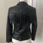 Zadig & Voltaire Maison Deluxe Black Lamb Leather Jacket with Fringes Size Small Photo 1