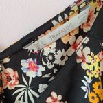 ZARA Trafaluc Black & Multicolor Floral Print Mini Slip Dress Photo 4