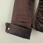 Tadashi Shoji Dark Brown Taffeta Ruched Formal Fitted Top Photo 4