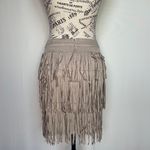 Toby Heart Ginger x Love Indie Stick Up suede fringe skirt in grey size S small Photo 3