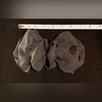 Vintage 90s Hair Bow Barrette Clip Black Polke Dot Photo 2