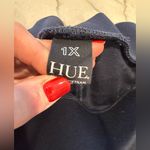 Hue  Navy Blue Ponte Leggings Size 1X Pull-On Stretch Wide Waistband Plus Photo 9