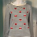 Betsey Johnson  Embroidered Kiss Pullover SzM Photo 1