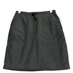 Royal Robbins  Skirt Drawstring Pockets Cotton Back Zip A Line Dark Gray 4 28" Photo 0