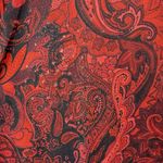 Maggie Barnes Red Black Paisley Glitter Sheer 3/4 Sleeve Button Blouse Size 5X Photo 6