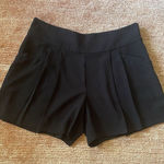 Loft  Black Pleated Dress Shorts With Side Zip Women’s Size 8 Photo 0