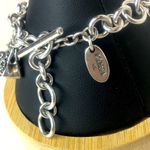 Lois Hill Sterling Silver Hand Bag Charms Rolo Link Toggle  Charm Bracelet Photo 4