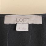 Loft  Women’s Black Pleated Button-Up Rolled-Sleeve Classy Minimalist Romper Photo 8