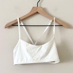 Keyhole/ LC Apparel Strappy Light Support Sports Bra in White Size M Size M Photo 0