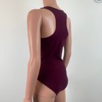 Zenana Seamless Racerback Bodysuit - Burgundy Photo 4