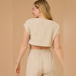 Altar'd State  Holis Striped Linen Set in Natural and Black Photo 4