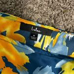 Lulus Lulu’s Vacay Ways Teal Floral Satin One-Shoulder Cutout Midi Dress Photo 3