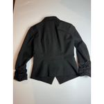 EXPRESS  Black Ruched Sleeve‎ Blazer Jacket Fitted Business Career Size 0 Photo 5