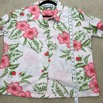 Island Tropics Aloha Resortwear Cotton Floral Vacation Hawaii Shirt Women XL White Photo 5
