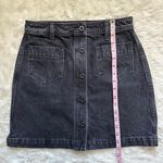 Madewell Skirt Denim High-Waist Button-Front Mini in Gilmore Wash Black 25 Photo 11