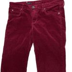 Kut From The Kloth Burgundy Diana Skinny Corduroy Pants size 10 Photo 3