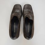 Donald J Pliner Womens Shoes Size 9 Silver Brown Embossed Slip Photo 16