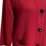 Misook  Knit Long Blazer Red Size S Stealth Wealth Minimalist Quiet Luxury Boho Photo 4