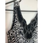Ronni Nicole RNStudio by Womens Tribal Print Beaded Maxi Dress Black White Small Photo 3